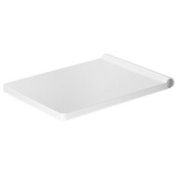 Lame, ristkülikukujuline valge WC-poti kaas Tulekaitseplaat, millel on QR/SC funktsioon.