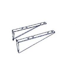 Två vita handfatmonteringskonsoler RM 6 i målat stål.