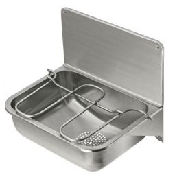 Roostevabast terasest kraanikauss koos ülevoolu, resti ja seinakinnitusvõimalustega. Mõõtmed: 441x338 mm.