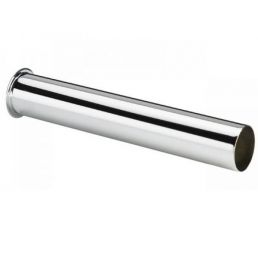 Chrome-plated brass drain pipe roll, diameter 32 mm, length 200 mm, mirror finish.