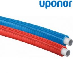 Uponor punane ja sinine MLC-toru, mõõtmed 20x225-28/23mm, pikkus 75m.
