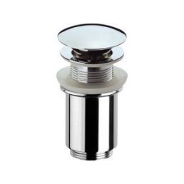 Chrome drain fitting 11/4 with automatic Push closure and overflow protection.