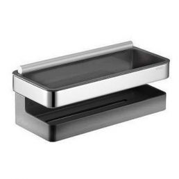 Riiul Moll, mõõtmed 240x110 mm, kroomitud ja antratsiitvärvilised detailid.