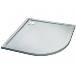 Valgest värvist valatud kivi dušialus, 800x800 mm, r=500, libisemisvastase pinnaga.