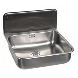 Roostevabast terasest utiliitvalamu Osma, mõõtmetega 457x410 mm, koos pritsmekaitse ja lisavarustusega.