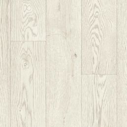 Valkoinen tammen värinen PVC-lattia, pituus 3 metriä, luokka KL22.