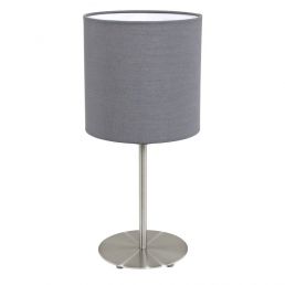 Lauavalgusti Pasteri, hall kangaskuppel ja metalljalg, 60W E27.