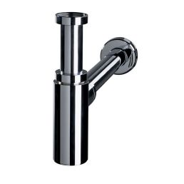 Kromad mässingsavloppssifon Lineis, storlek 1¼ x 32 mm, blank yta.