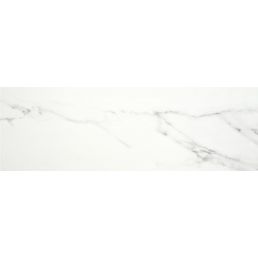 White ceramic wall tile Duomo Blanco with a marble pattern, size 75x30 cm.