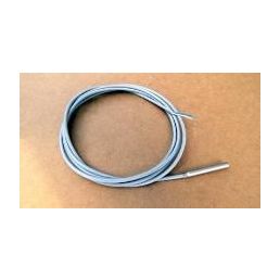 Gray flexible sensor cable, coiled with a yellow accent.