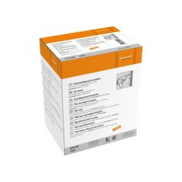 White and orange screw box labeled with instructions and product information, contains 1000 screws for attaching gypsum fiber board, size 3.9x30 mm.
