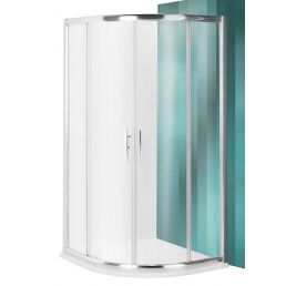 Dušikabiin PXR2N, suurus 1000x1000 mm, kõrgus 1850 mm, raadius 550 mm, läikiv ja läbipaistev klaas.