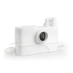 Valkoinen GENIX 110 WC-1 pumppu, teho 0,32 kW, jännite 230V, taajuus 50Hz, kompakti muotoilu.