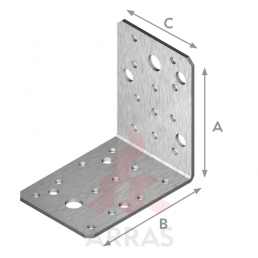 Metallnurk 90x90x65mm