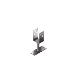 Metallist reguleeritav postijalg betoonharkidele, hõbedane ja kõrge läikega.