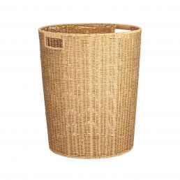 Light brown basket with dimensions 39/32.5x46.5 cm, textured surface.