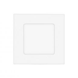 Valkoinen 8,5 cm x 8,5 cm upotettava LED-paneeli, Fueva 1, neliön muotoinen, pehmeä 3000K valo.