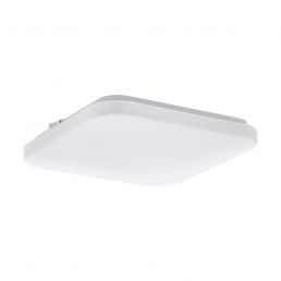 Square white Eglo FRANIA LED wall and ceiling light with a minimalist design.