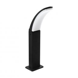 Black curved Eglo outdoor light Fiumicino with a height of 450 mm.