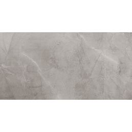White-gray ceramic wall and floor tile with a marble imitation, size 45x90 cm.