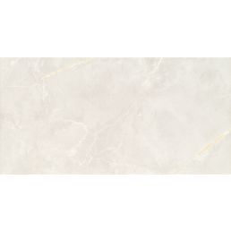 Ceramic wall tile Chic Stone White, light gray with a marble effect; its uneven surface mimics a natural stone pattern.