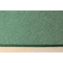 Tumeroheline Tulekaitseplaat, millel on peen tekstuur. Mõõtmed on 590x790 mm, pakendis on 7 m2.
