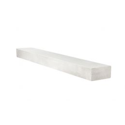 White rectangular building element with smooth surfaces and straight edges, made of aerated concrete.