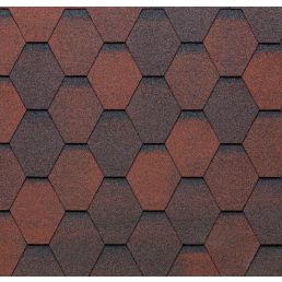 Bituumensindel Hexagonal punane