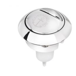 Scandinavian-style chrome bathroom button with two buttons, a combination of white and chrome.