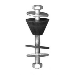 Roostevabast terasest loputuspaagi kruvi, musta tihendiga, mis on mõeldud kasutamiseks Mio/Cubito tualettpaakides. Komplekt sisaldab ühte kruvi.