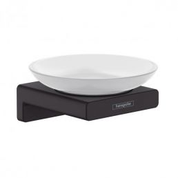 White bowl on a matte black base, model AddStoris.