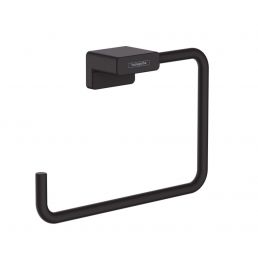 Matte black towel ring from the AddStoris series, featuring a minimalist design.