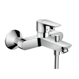 Kroomitud vannisegisti Talis E, ühe käepidemega ja seinale kinnitatav disain.