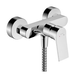 Seinale paigaldatav Zebris dušisegisti kroomitud viimistlusega, varustatud ühe kangi ja voolikuga.