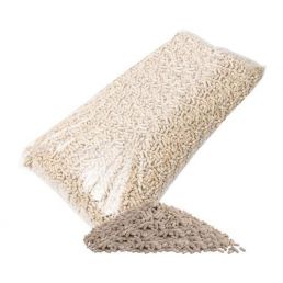 Beež või hallika varjundiga lühikarvaline vaip; umbes 60 x 90 cm, pehme tekstuuriga ja viimistlemata servadega.