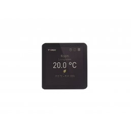 Svart Tycroc Smart One-termostat som visar temperaturen 20,0°C.