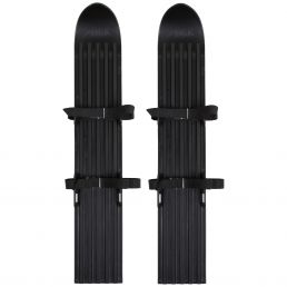 Mustat STIGA Micro Blade -lastensukset, joissa on pitkittäiset ja poikittaiset linjat mustalla muovilla.