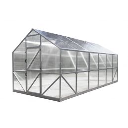 Växthus med sadeltak, tillverkat av genomskinligt PC-material, med tjockleken 6 mm, bredden 3 m, längden 4-8 m.