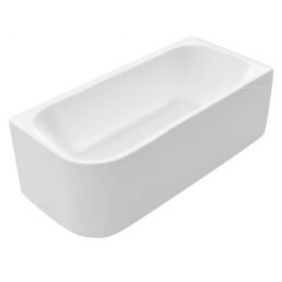 Rektangulärt badkar i matt vit stensammansättning, högerutförande, mått 1800x800 mm.