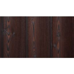 Põletatud puidust fassaadilaudis, Euroopa lehisest, punases merevaigu toonis.