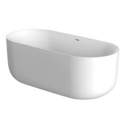 Ovalt badkar Marin i mattvit konststen, storlek 1790x840 mm.