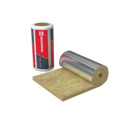 Två rullar, en med silverfärgad aluminiumbeläggning och en annan i brunt med röda och blå detaljer på förpackningen.