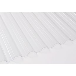 Läbipaistvad, löögikindlad trapetsplaadid, mõõtmed 0,8x1040x(2000-6000) mm, valge värv.