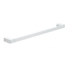White towel bar, 600 mm, wall-mounted with a minimalist design.