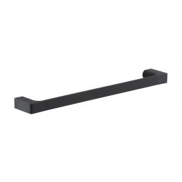 Black Pyrenees towel holder, 600 mm in length, with a minimalist design.