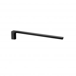 Black 'Pyrénées' towel holder for a single towel, minimalist design.