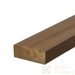 Ristkülikukujuline termopuitpruss, mõõtmed 42 x 117 mm, looduslik pruunikas toon.