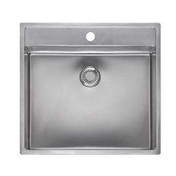 Stainless steel kitchen sink with a single bowl, dimensions 540x440 mm, top-mount installation.