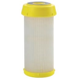 Valge läbipaistev veefilter kollase kaanega, 50 mikronit RSH Hydro SX.