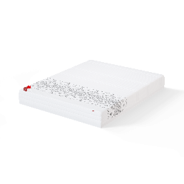 Vedrumadrats Red Pocket Etno, pehme, valge koos mustade etniliste mustritega ühes nurgas, mõõdud 80-180 cm.